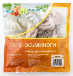 Осьминоги Молодые 40-60шт Т.Бухта 500гр/20шт; 28.09.25